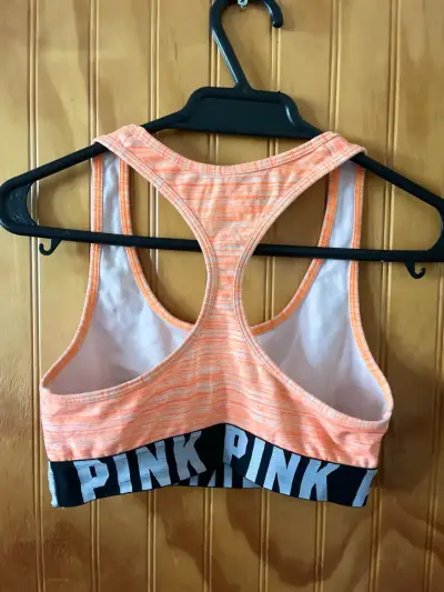 Top deportivo naranja con logo Pink - miniatura 2