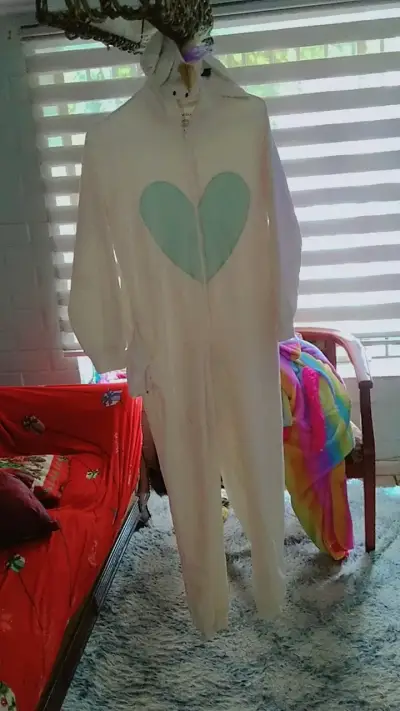 Pijama enterizo unicornio con corazón celeste - miniatura 1