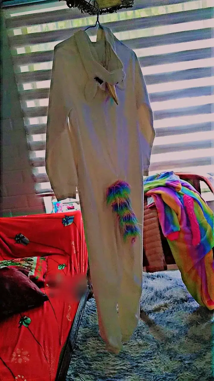 Pijama enterizo unicornio con corazón celeste - 2