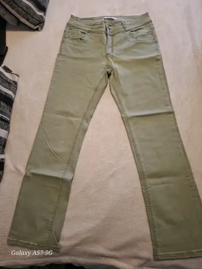Pantalones verdes de mujer Cyan talla 42 - miniatura 2