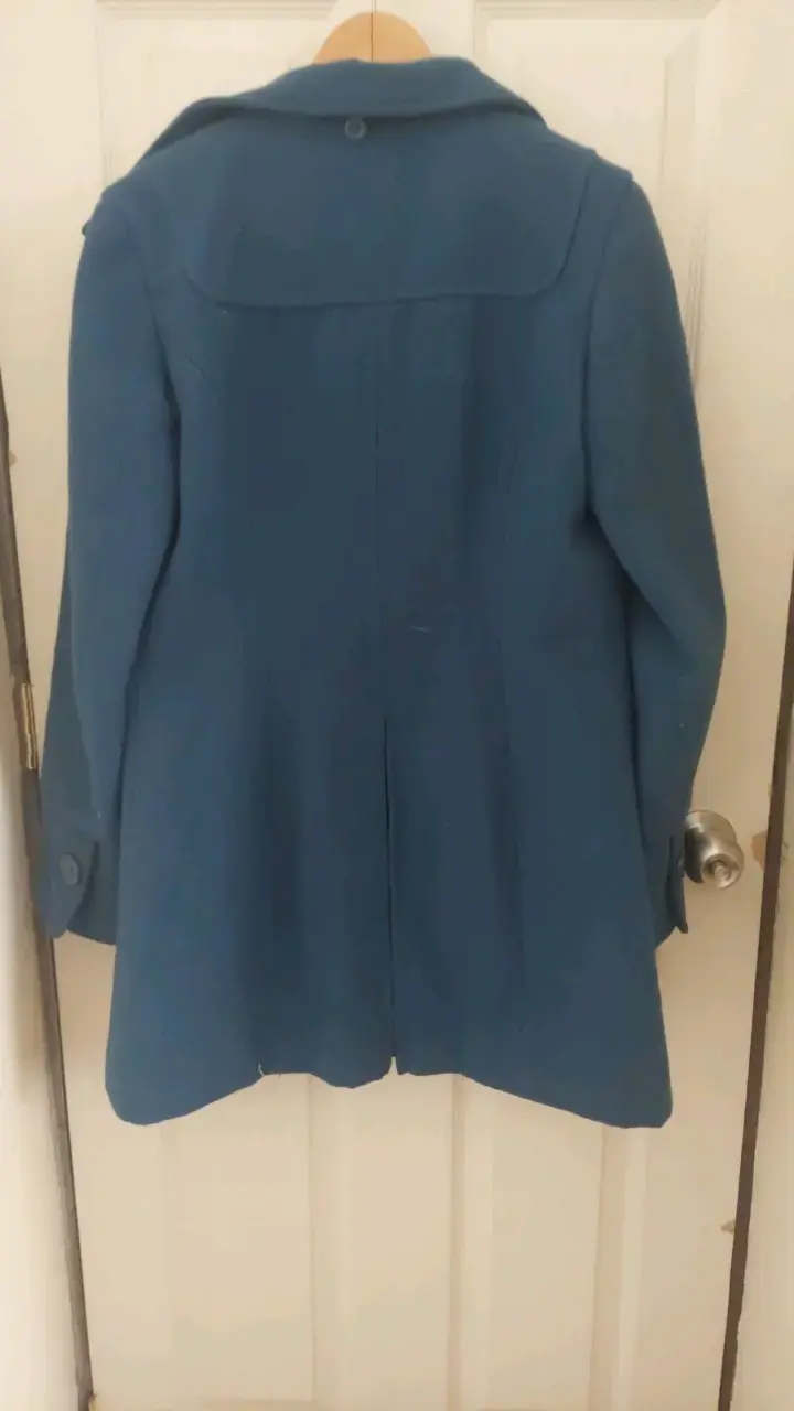 Abrigo azul con capucha para mujer - 2