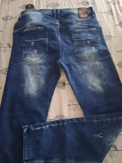 Jeans de hombre desgastados azul - miniatura 2