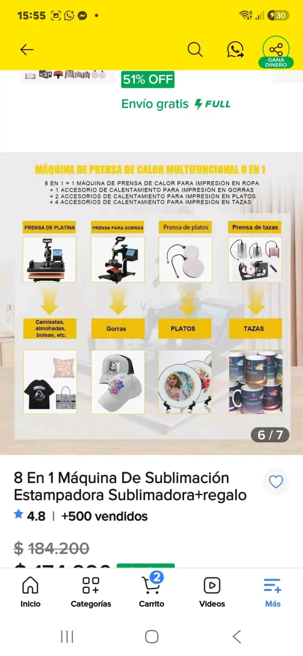 Máquina de Sublimación 8 en 1 con Control Digital - 4