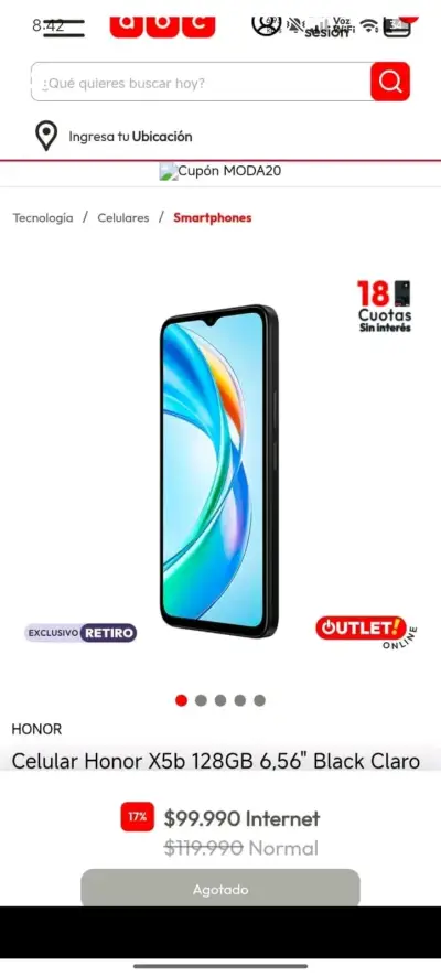 Celular Honor X5b 128GB 6.56" Negro - miniatura 1