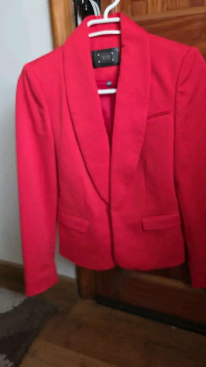 Blazer rojo para mujer talla 34 - 1