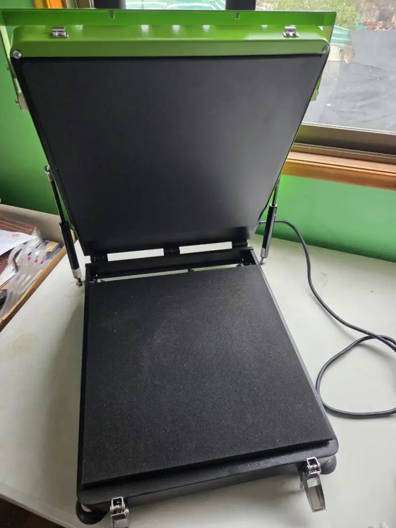 Prensa térmica verde para sublimación 38x38 - 2