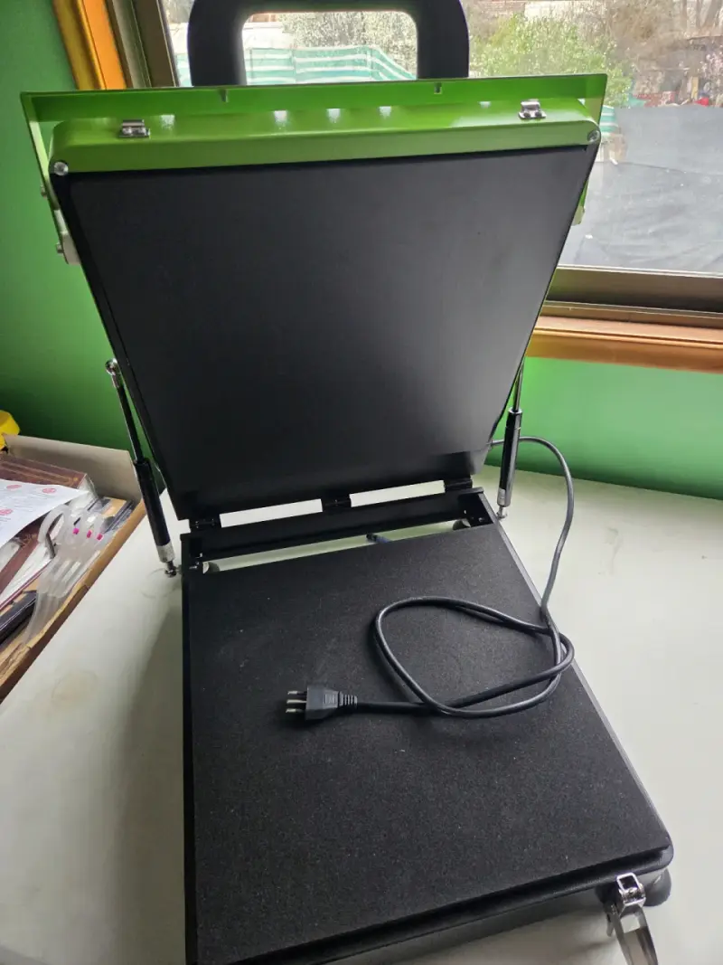 Prensa térmica verde para sublimación 38x38 - 3
