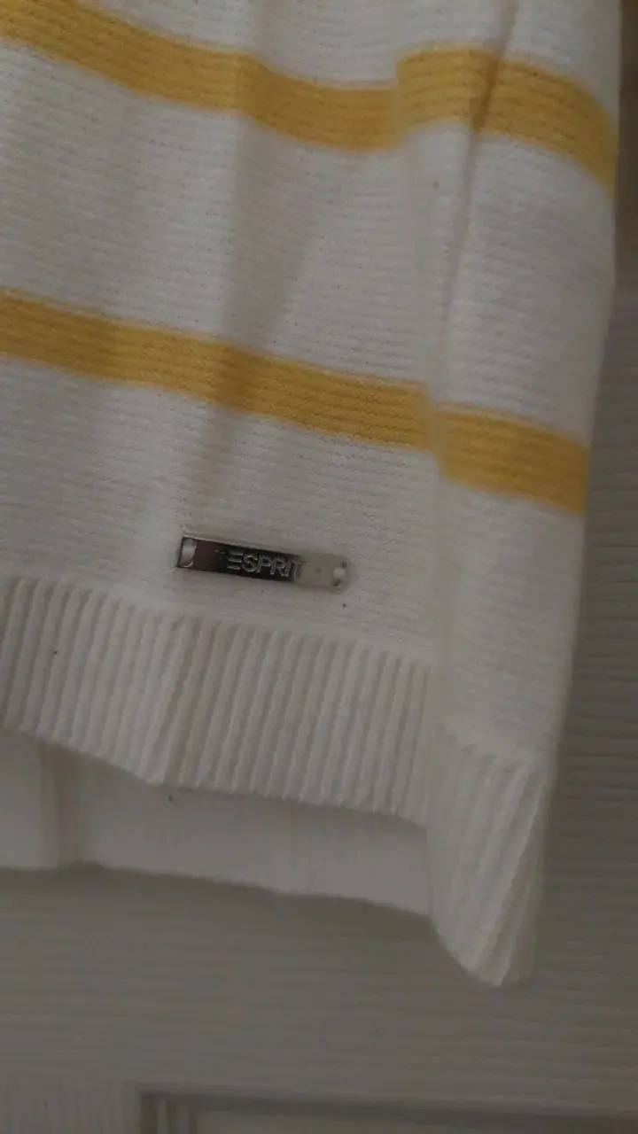 Suéter a rayas blanco y amarillo Esprit - 5