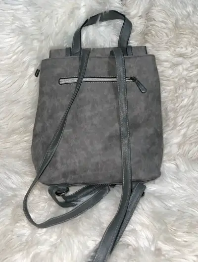 Mochila de cuero gris Liebeskind Berlin - miniatura 2