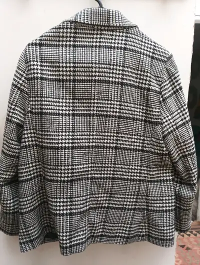 Blazer de cuadros blanco y negro Boulevard - miniatura 2