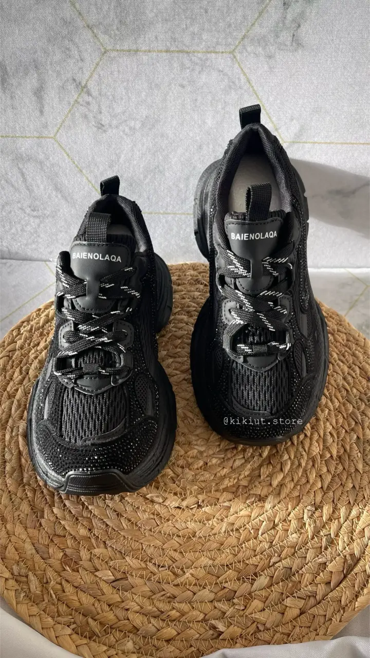 Zapatillas deportivas negras con plataforma - 3