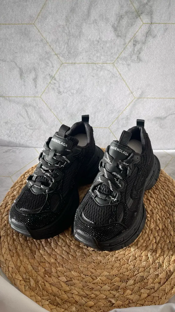 Zapatillas deportivas negras con plataforma - 4