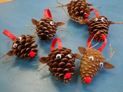 Piñas secas pequeñas decorativas  catidad 20 - miniatura 4