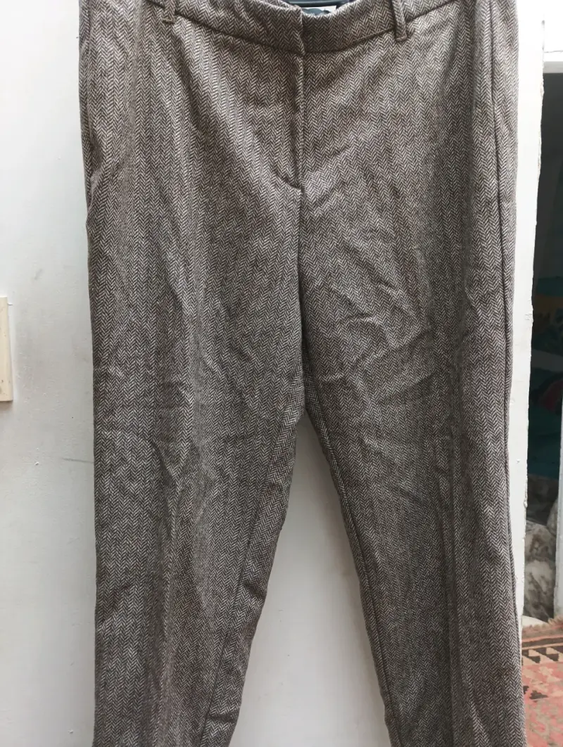 Pantalones de vestir para mujer en lana gris