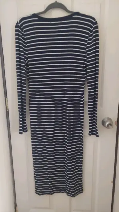 Vestido largo a rayas Forever 21 azul marino - miniatura 3
