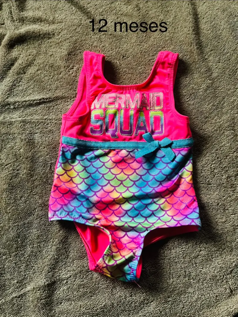 Traje de baño infantil Mermaid Squad 12 meses