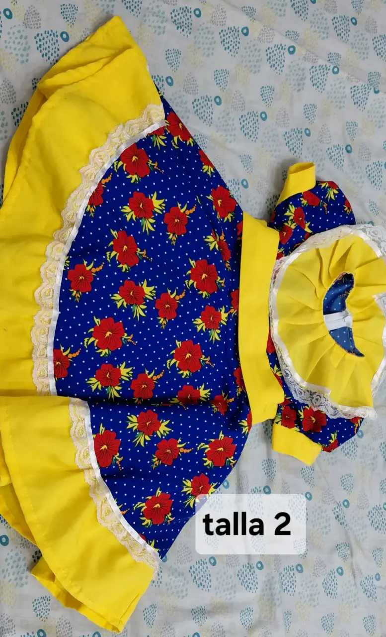 Vestido de niña folclórico colorido - 3