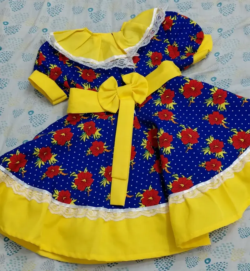 Vestido de niña folclórico colorido - 5
