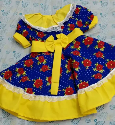 Vestido de niña folclórico colorido - miniatura 5