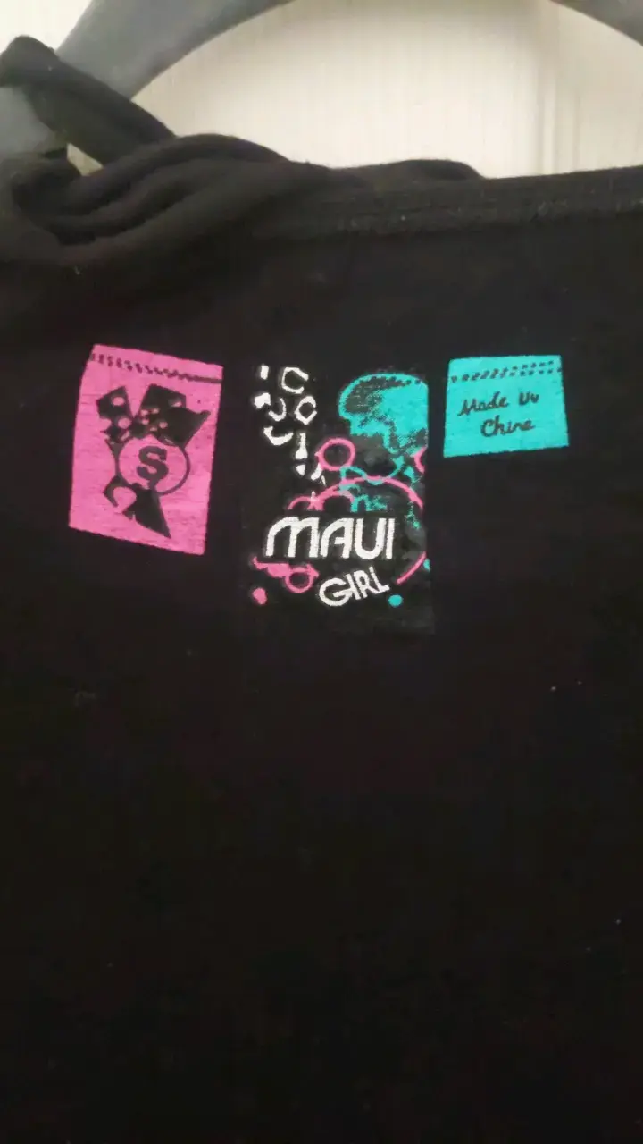 Vestido negro con estampado púrpura Maui Girl - 5