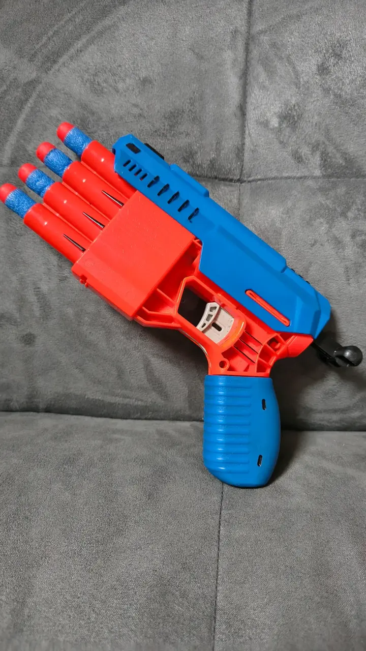 Pistola Nerf Alpha Strike azul y roja - 2