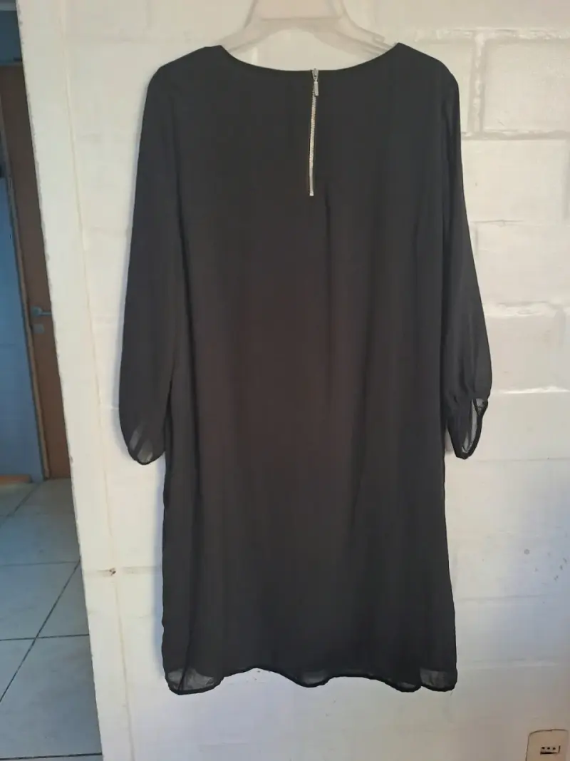 Vestido negro H&M manga 3/4 talla 46 - 2