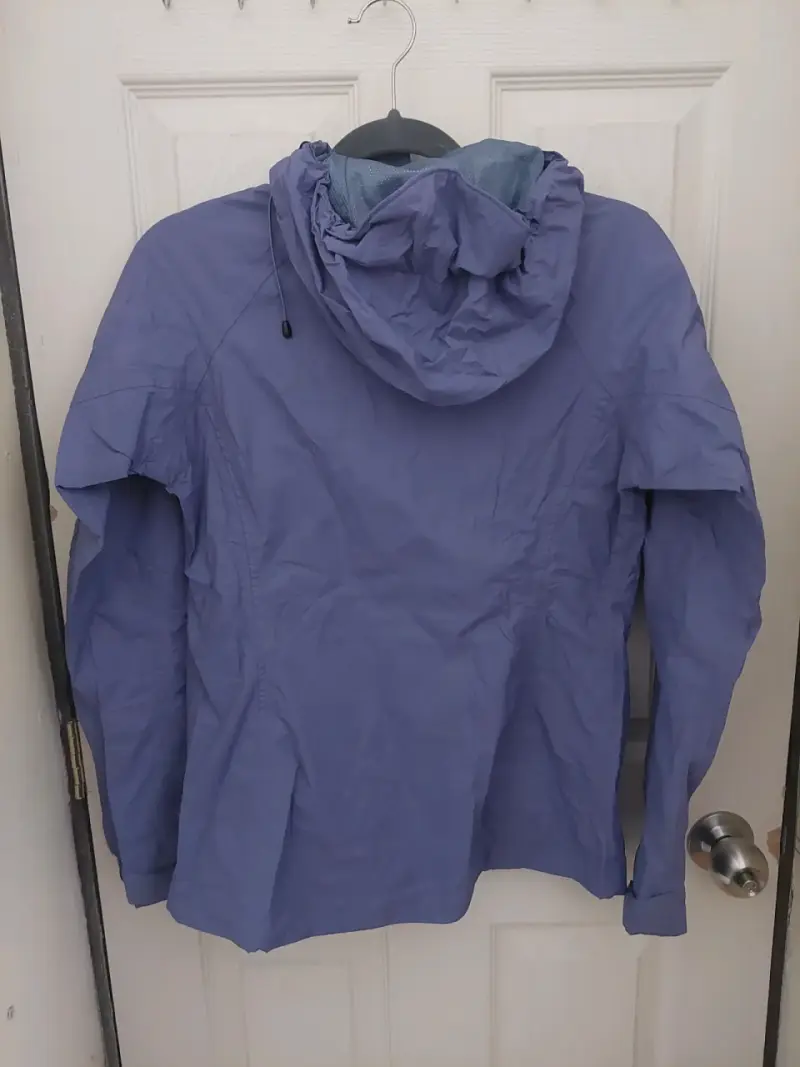 Chaqueta impermeable Columbia azul con capucha - 4