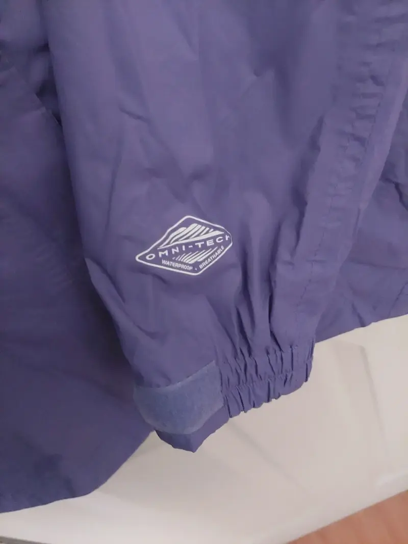 Chaqueta impermeable Columbia azul con capucha - 6