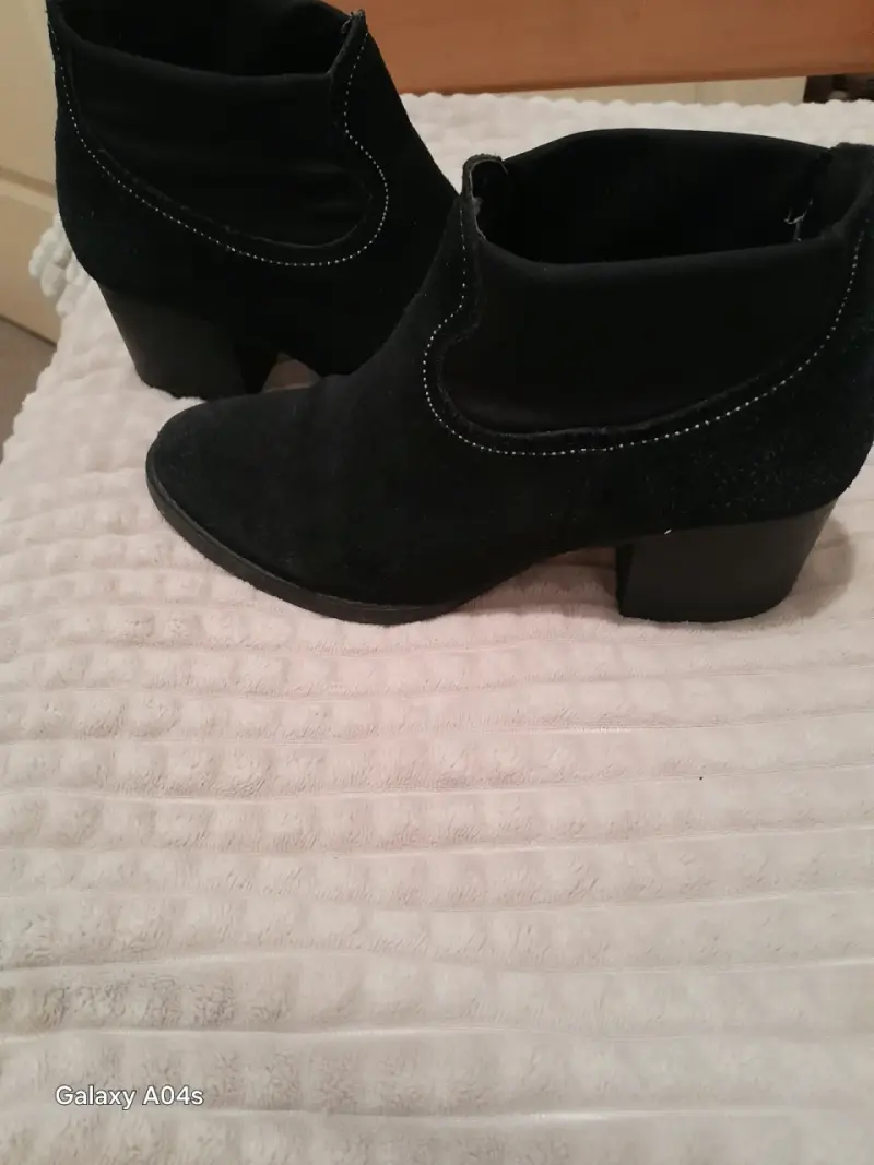 Botines de tacón negro para mujer - 1