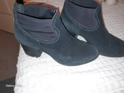Botines de tacón negro para mujer - miniatura 2
