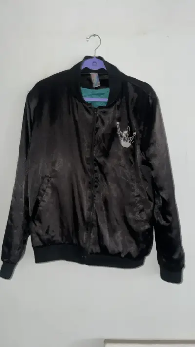 Chaqueta bomber negra - Club Particular - miniatura 1
