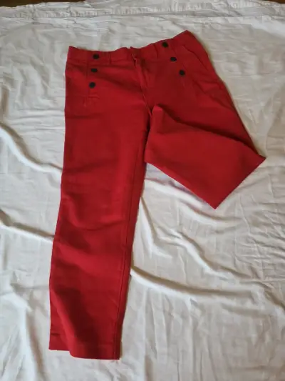 Pantalon rojo Tommy Hilfiger para mujer - miniatura 3