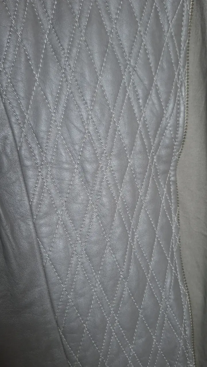 Chaqueta de cuero gris Hinge para mujer - 5
