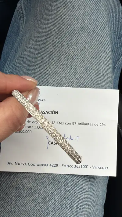 Pulsera de oro 18K con brillantes - miniatura 1