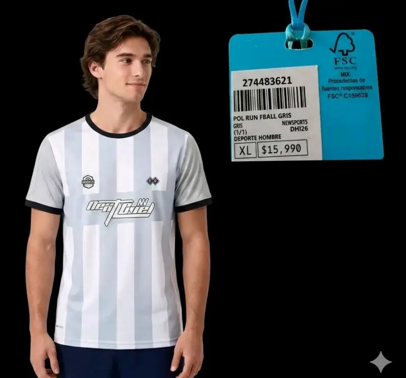 Polera deportiva roja para hombre NW - 5