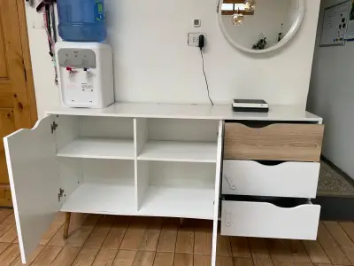 Mueble organizador blanco con cajones - miniatura 1