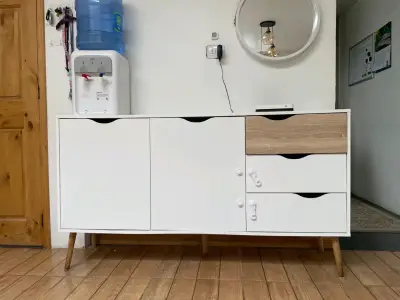 Mueble organizador blanco con cajones - miniatura 2