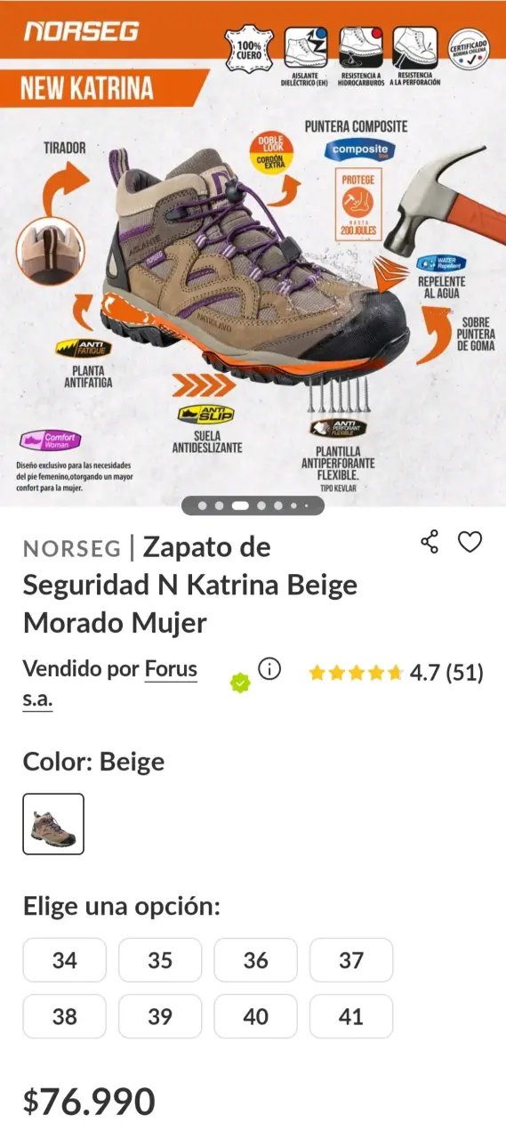 Botas de trekking Norseg Atlante impermeables - 6
