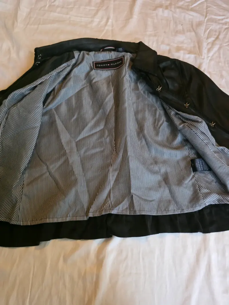 Chaqueta de cuero negra Tommy Hilfiger para mujer - 3