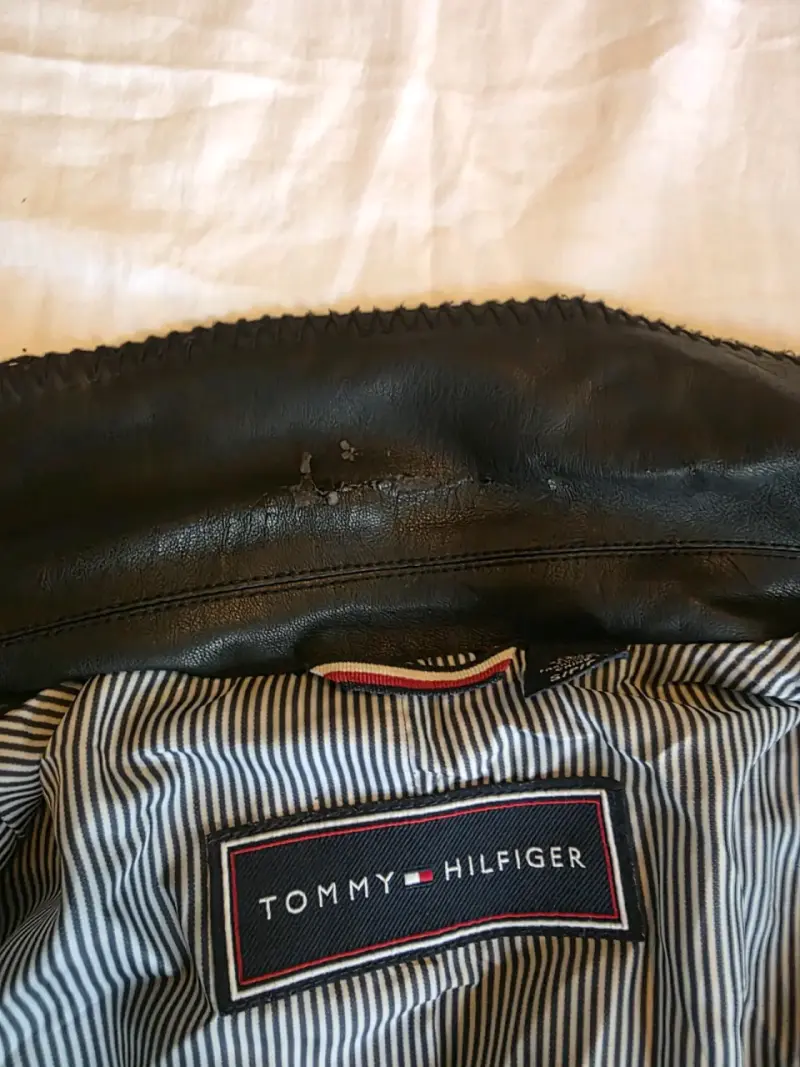 Chaqueta de cuero negra Tommy Hilfiger para mujer - 5