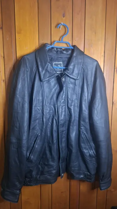 Chaqueta de cuero negro Kuzu Paris - miniatura 1