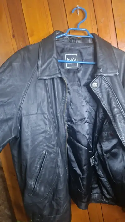 Chaqueta de cuero negro Kuzu Paris - miniatura 6