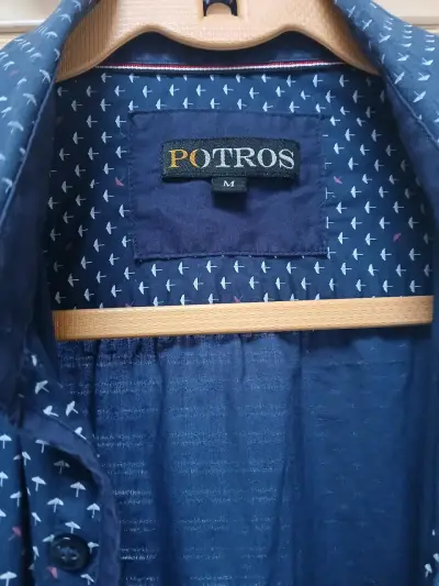 Camisa de hombre azul Marca Potros - miniatura 4