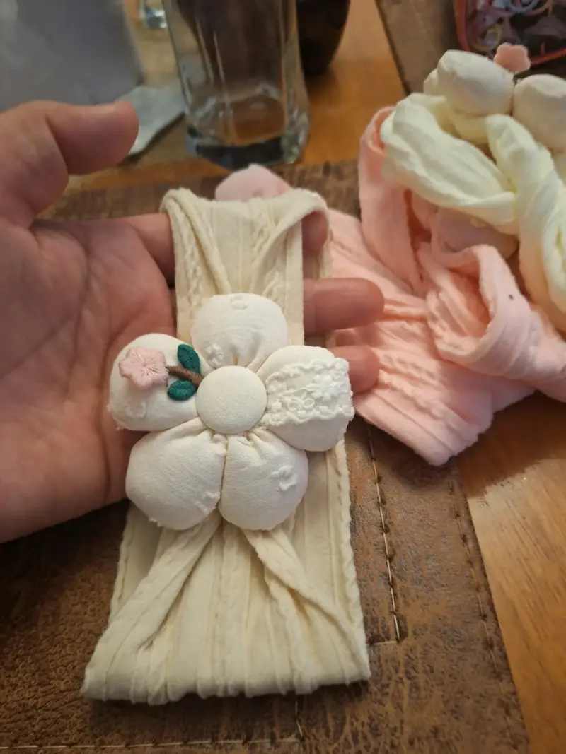 Set de cintillos para bebé con flores decorativas - 3