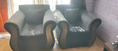 Sillones negro, dos pequeños y uno de 3 cuerpo - miniatura 3