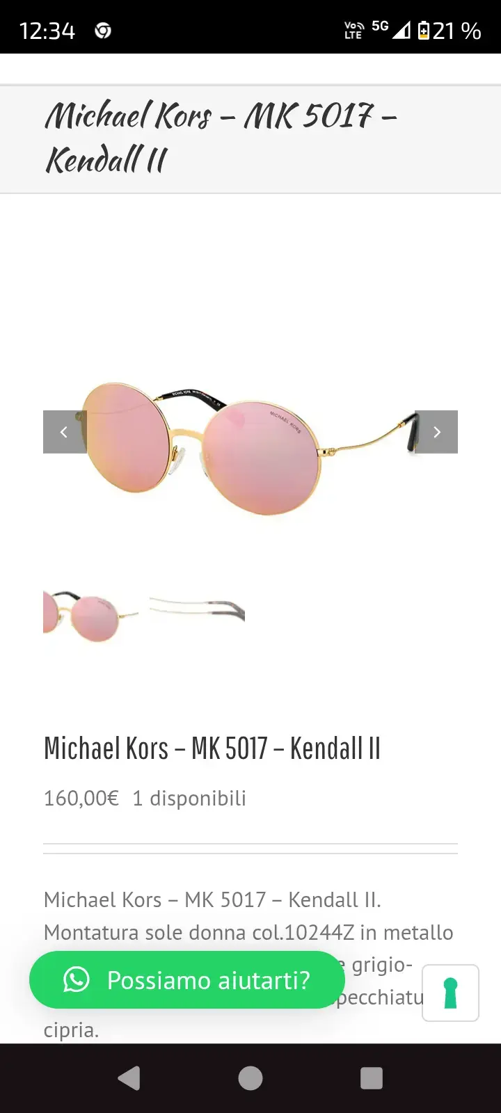 Gafas de Sol Michael Kors Doradas Redondas - 3