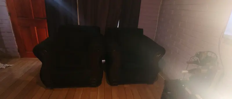 Sillones negro, dos pequeños y uno de 3 cuerpo - 4