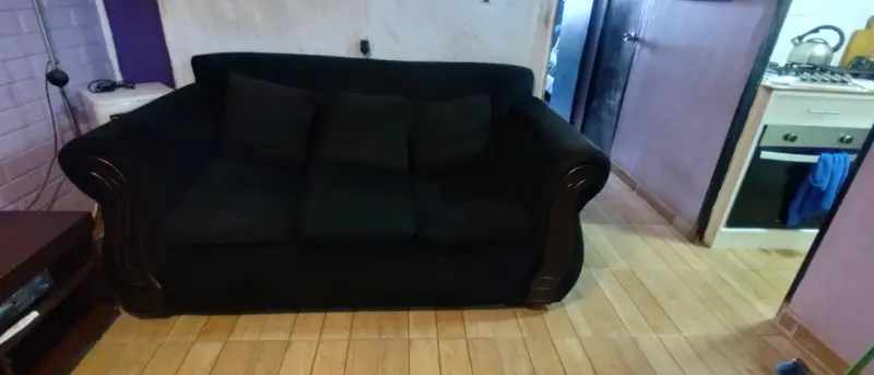 Sillones negro, dos pequeños y uno de 3 cuerpo - 6