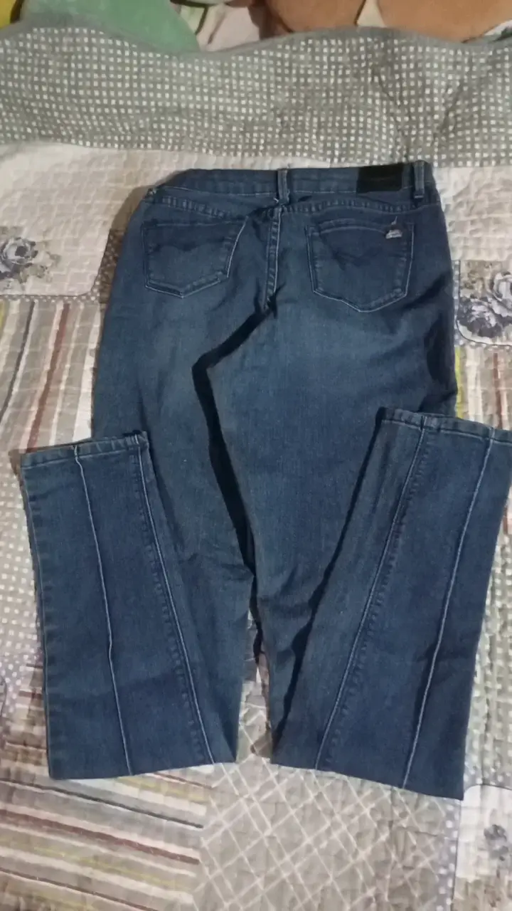 Jeans azul oscuro para mujer en buen estado - 3