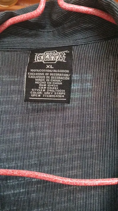 Camisa de algodón gris a rayas para hombre - miniatura 2